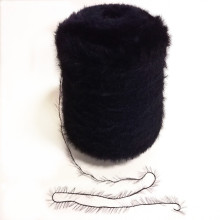 Manufacturer dyed black colors imitate imitation nylon dyed fancy yarn blue feather for sweater